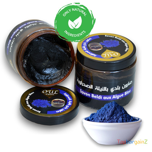 Moroccan black soap blue nila - black,