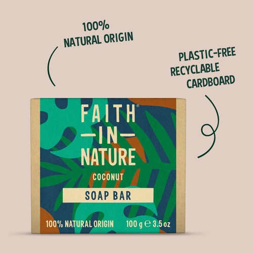 Natural coconut hand soap bar - coconut,