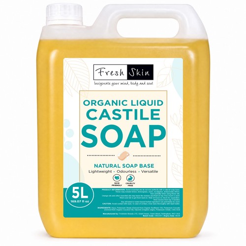 Litre organic liquid castile - litre,
