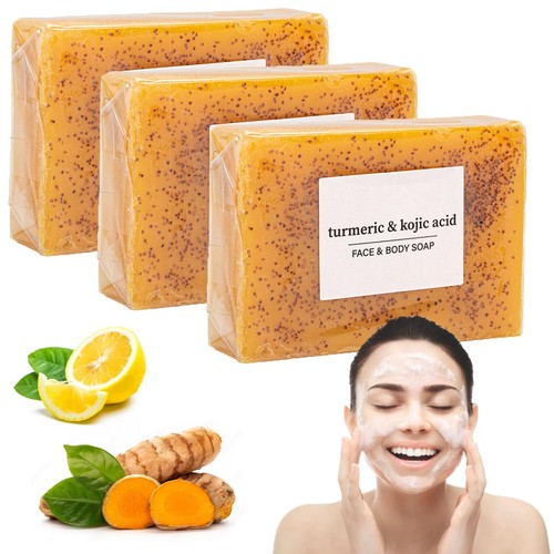3pcs turmeric soap bar - turmeric,