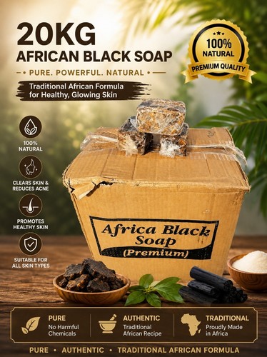 Premium raw african black soap - raw,