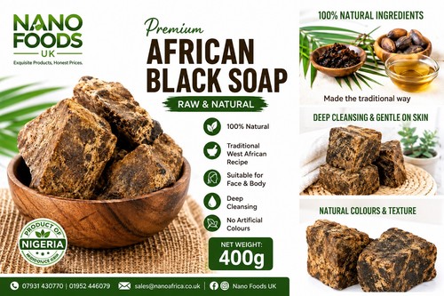 African black soap 400g raw - black,